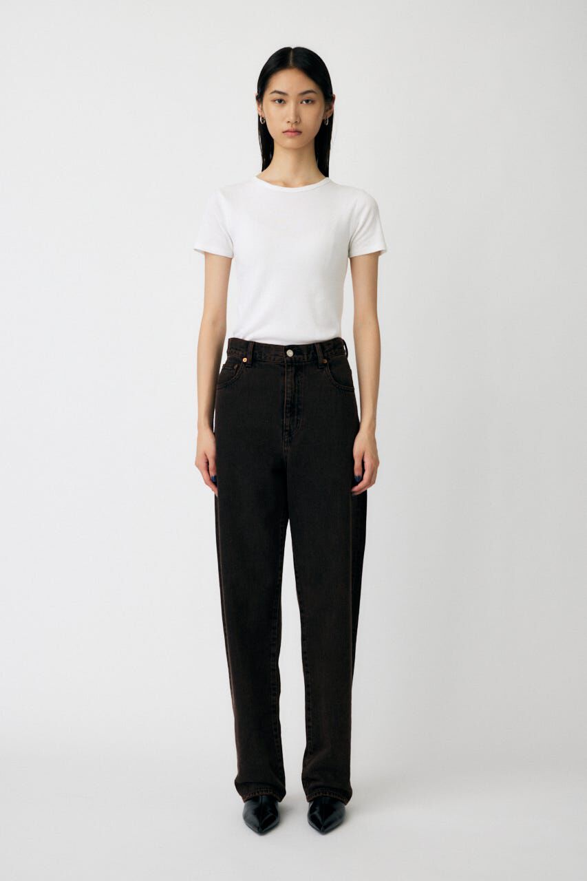 MOUSSY「MIDRISE LOOSE テーパード」|デニム|