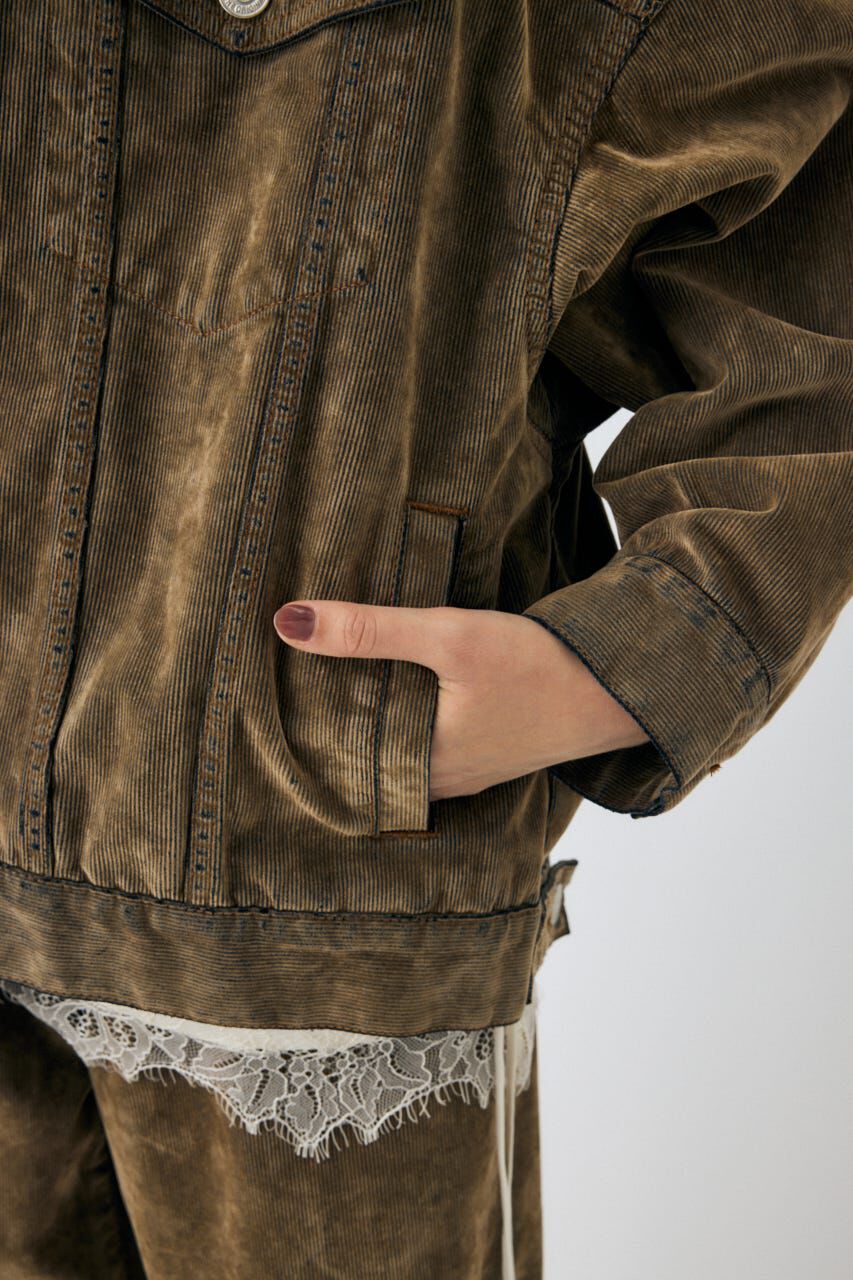 MOUSSY「OVERSIZED CORDUROY ジャケット」|デニムジャケット|