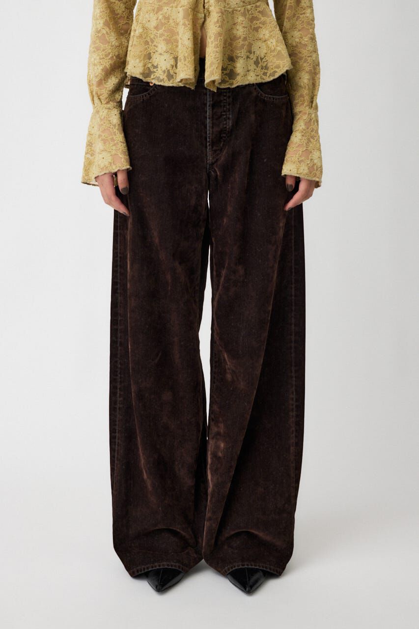 MOUSSY「MIDRISE CORDUROY バギー」|デニム|D/BRN3