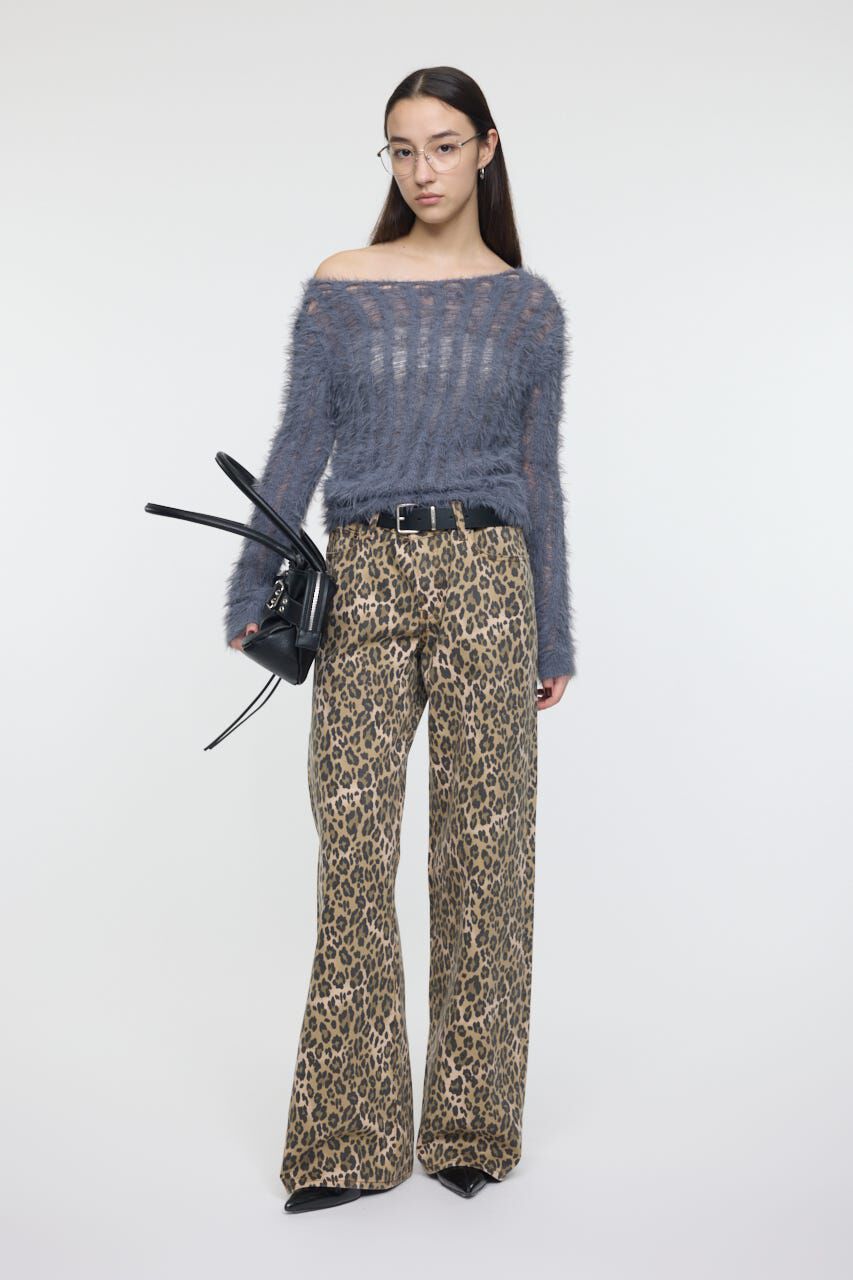 MOUSSY「LEO PRNTED WIDE ストレート」|デニム|