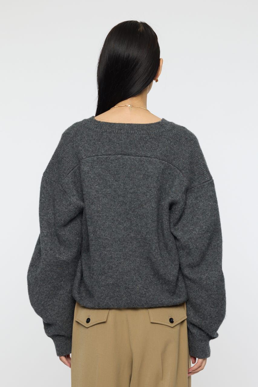 MOUSSY「DOUBLE SHOULDER V/N セーター」|ニット・セーター|