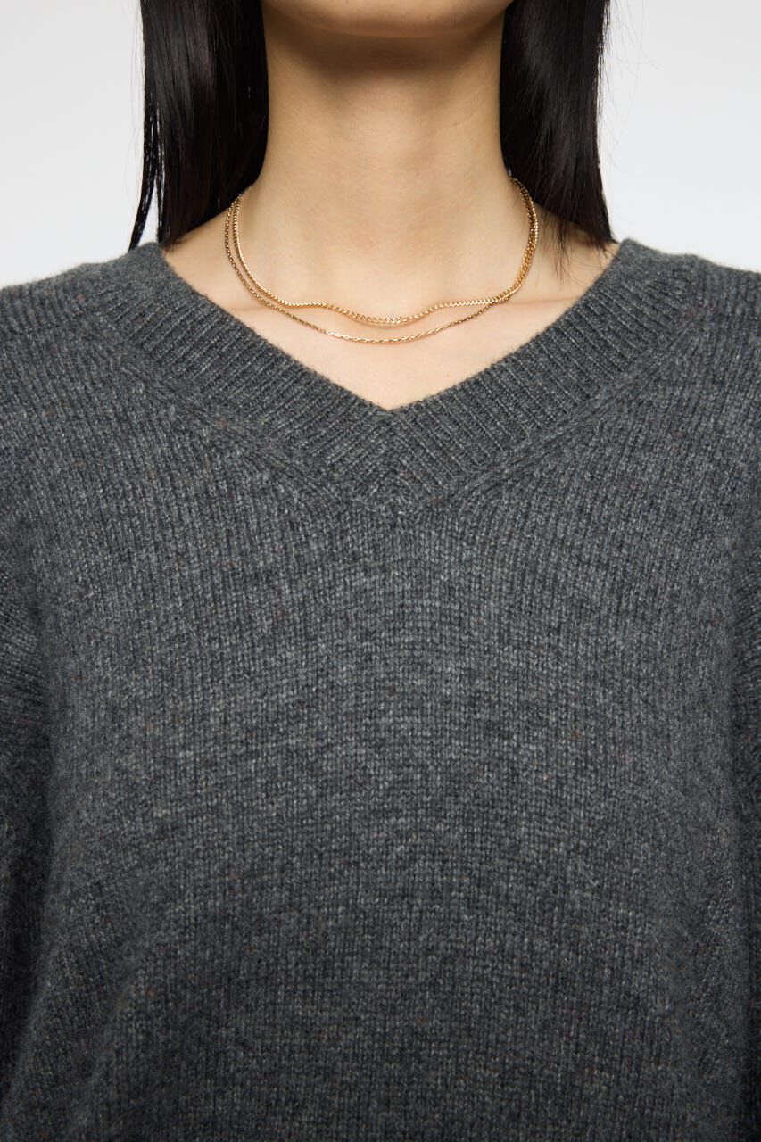 MOUSSY「DOUBLE SHOULDER V/N セーター」|ニット・セーター|
