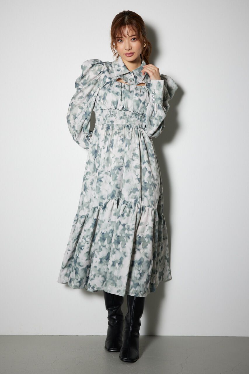 rienda「ウエストシャーリングシャツディテールワンピース」|ワンピース|