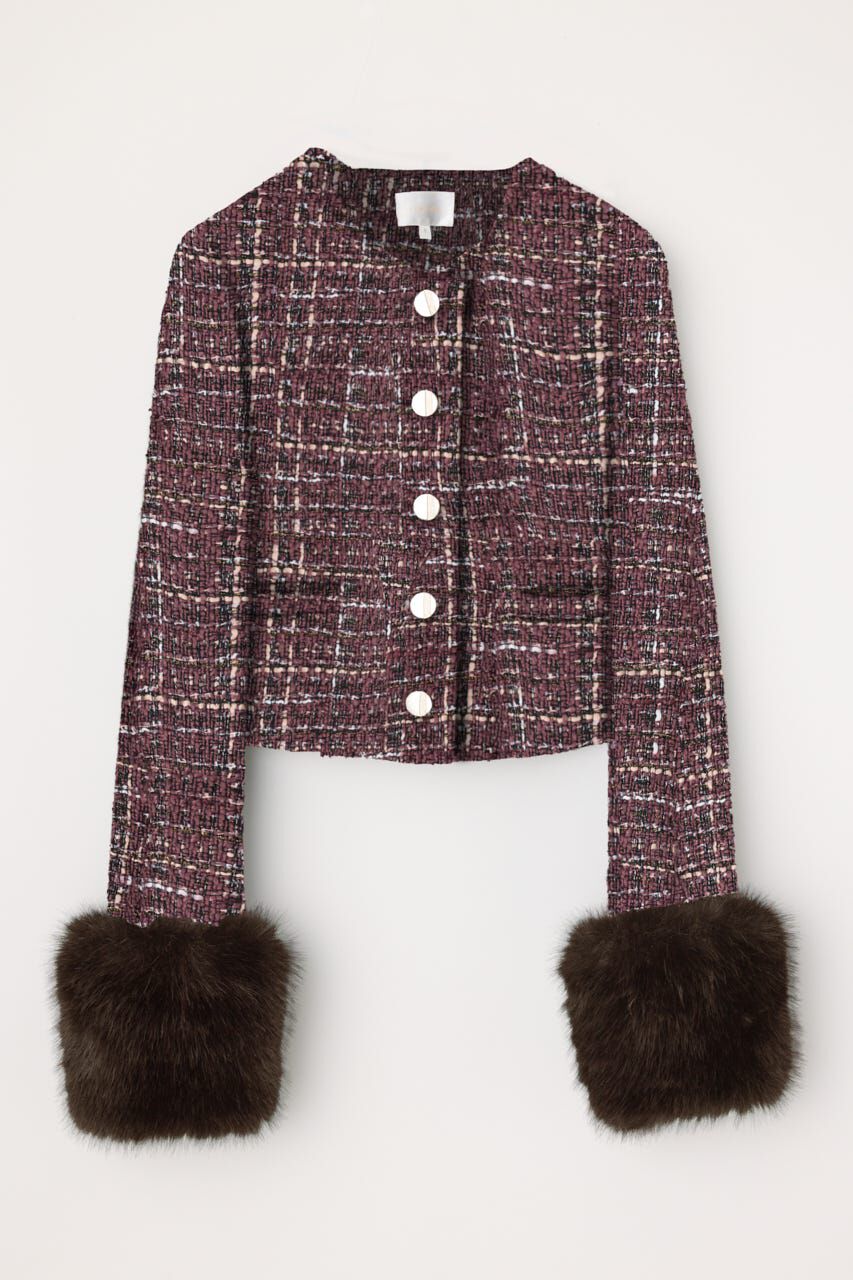 rienda「2WAYツイードショートジャケット」|その他|