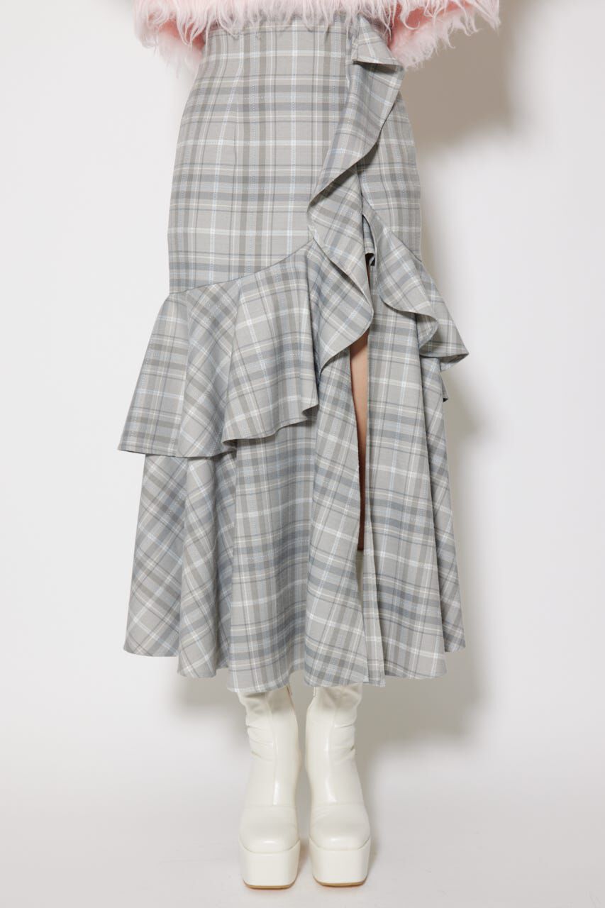 rienda「フリルスリットハイウエストスコートショートパンツ」|その他|