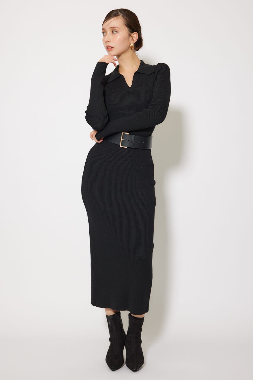 rienda「スキッパーニットワンピース」|ワンピース|