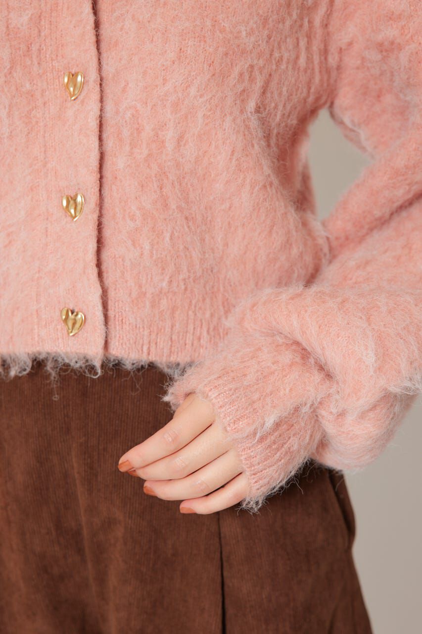 rienda「W faceシャギーニットカーディガン」|カーディガン|