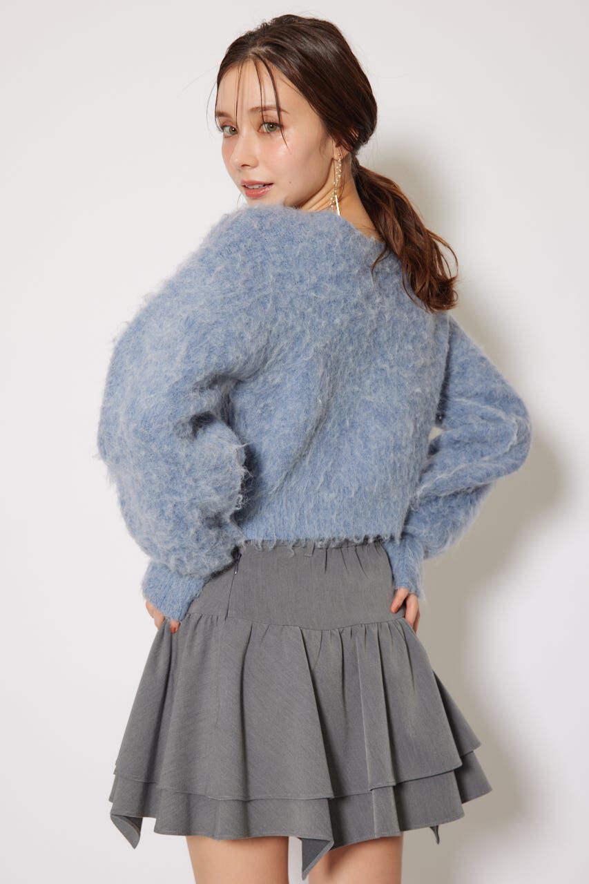 rienda「W faceシャギーニットカーディガン」|カーディガン|