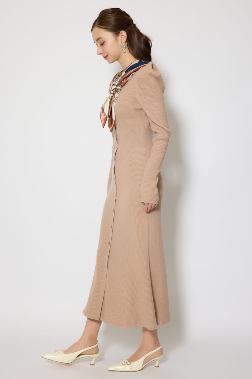 rienda「スカーフ付きマーメイドニットワンピース」|ワンピース|