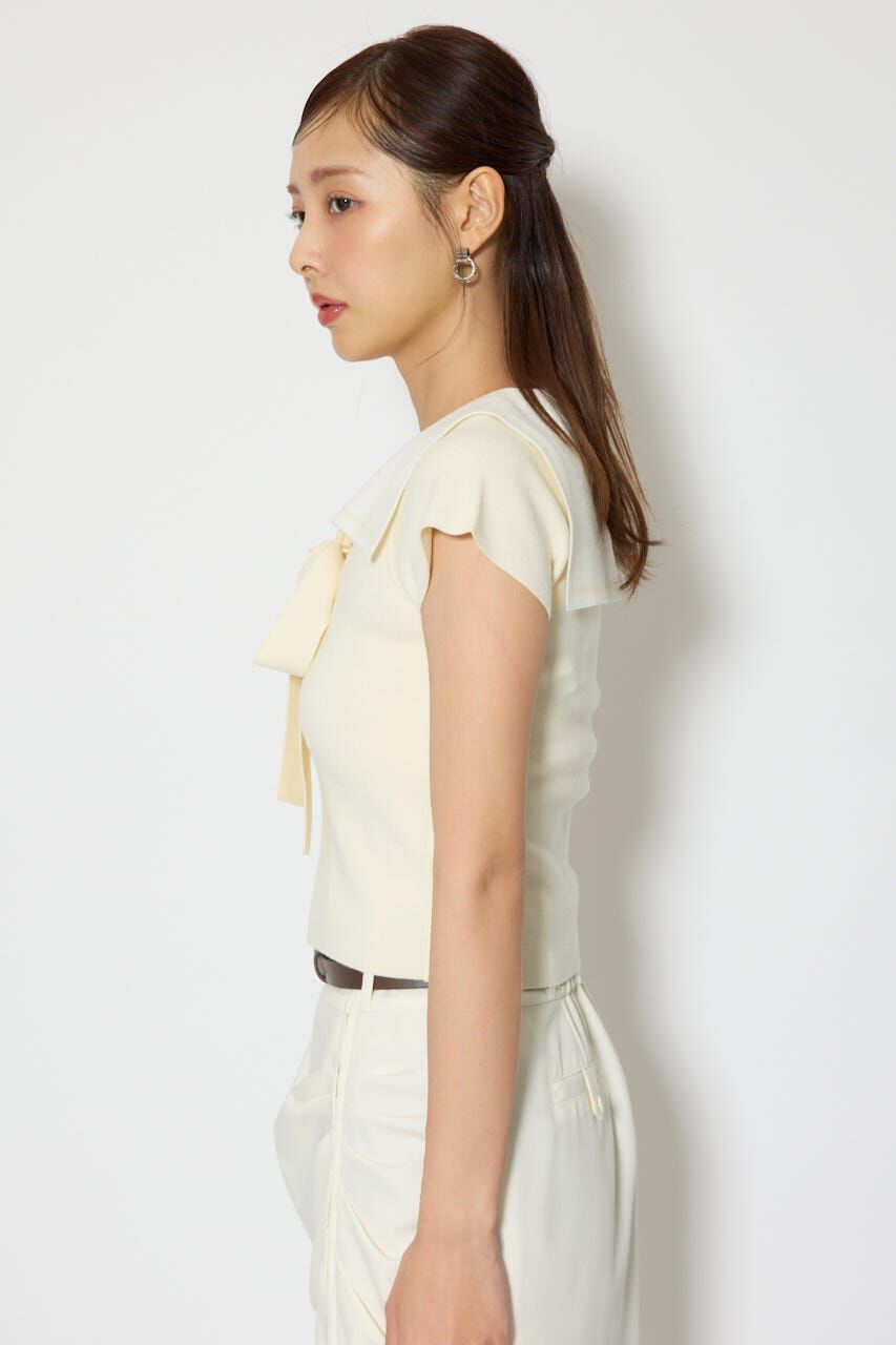 rienda「セーラーカラーデザインニットトップス」|ニット・セーター|