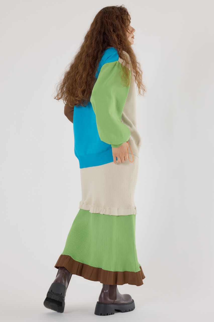 RODEO CROWNS「A-LIGHT フリル切替ニットスカート」|スカート|