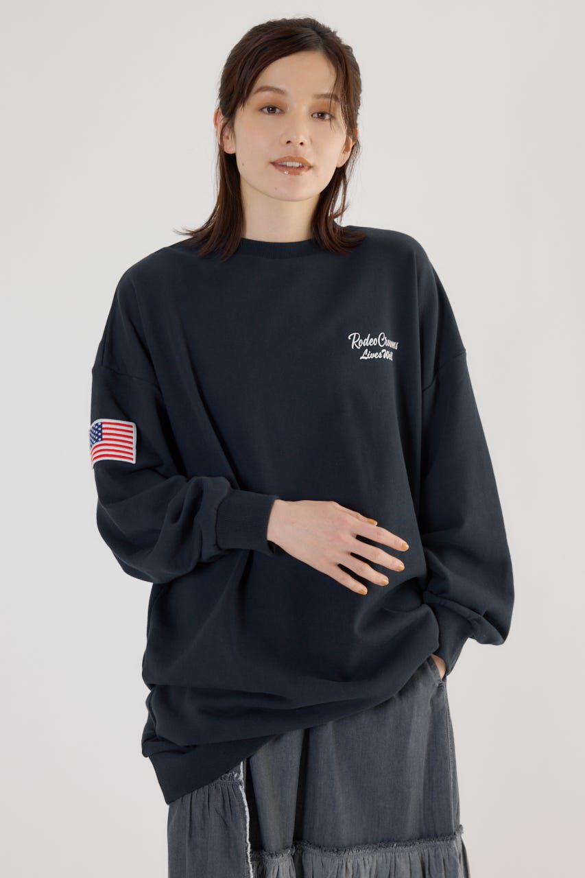 RODEO CROWNS「バンダナパッチスウェットワンピース」|ワンピース|