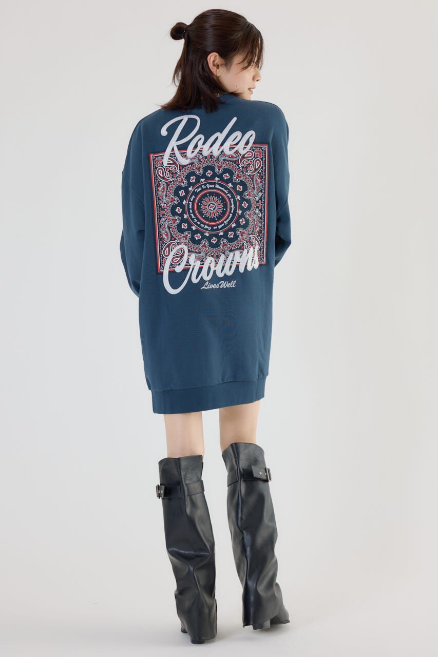 RODEO CROWNS「バンダナパッチスウェットワンピース」|ワンピース|