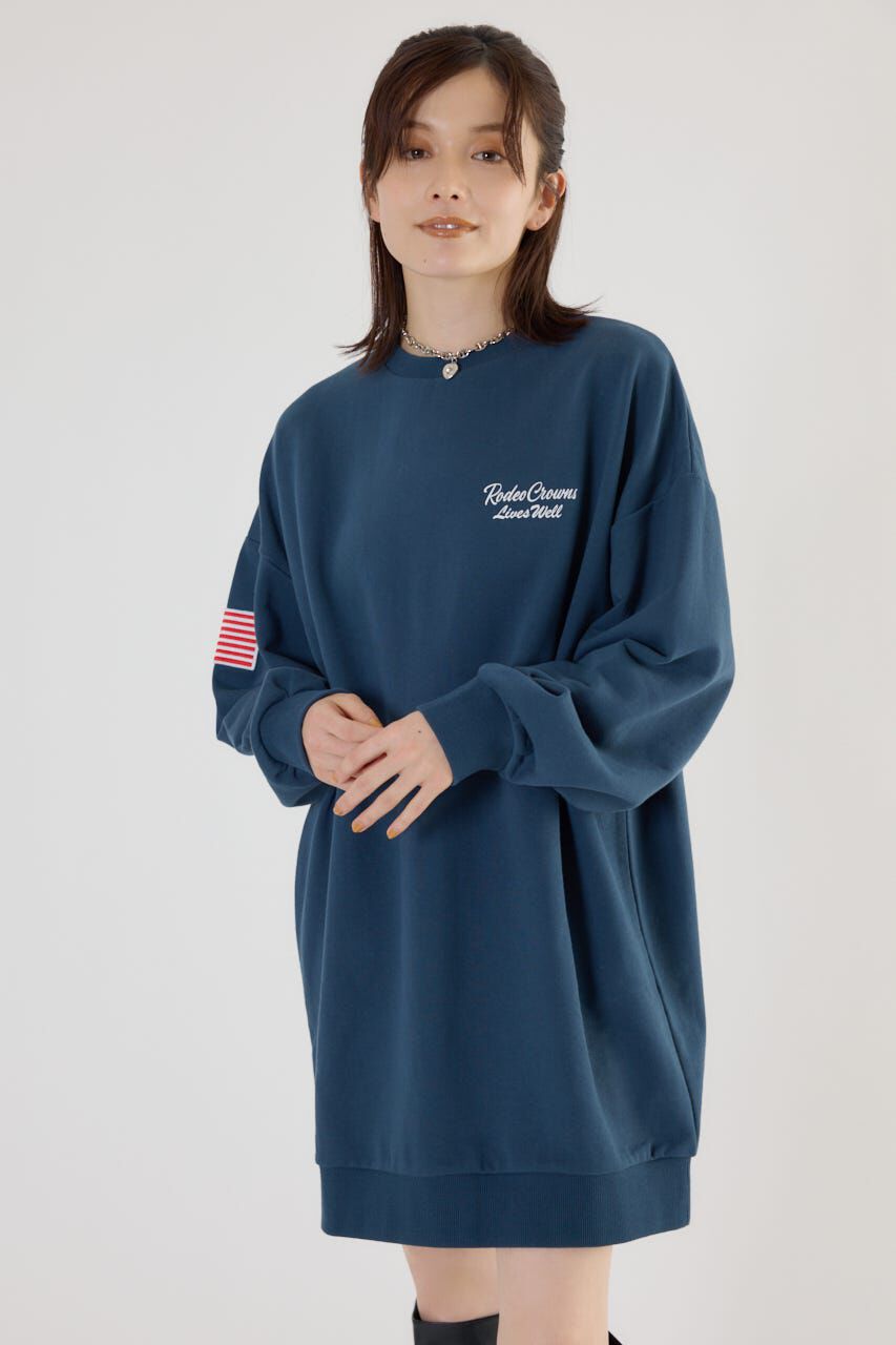 RODEO CROWNS「バンダナパッチスウェットワンピース」|ワンピース|