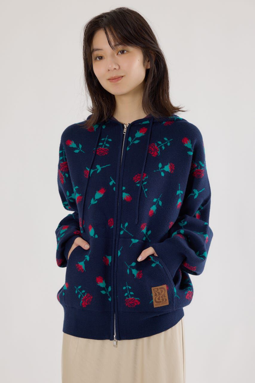 RODEO CROWNS「ジャガードニットジップパーカー」|パーカー|