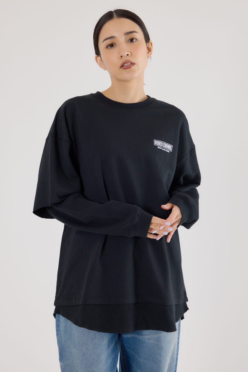 RODEO CROWNS「ルーズレイヤードライクスウェットトップス」|Tシャツ・カットソー|