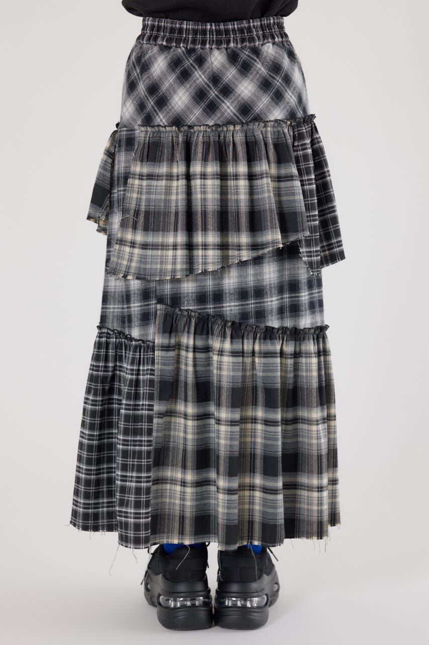 RODEO CROWNS「ランダムティアードチェックスカート」|スカート|