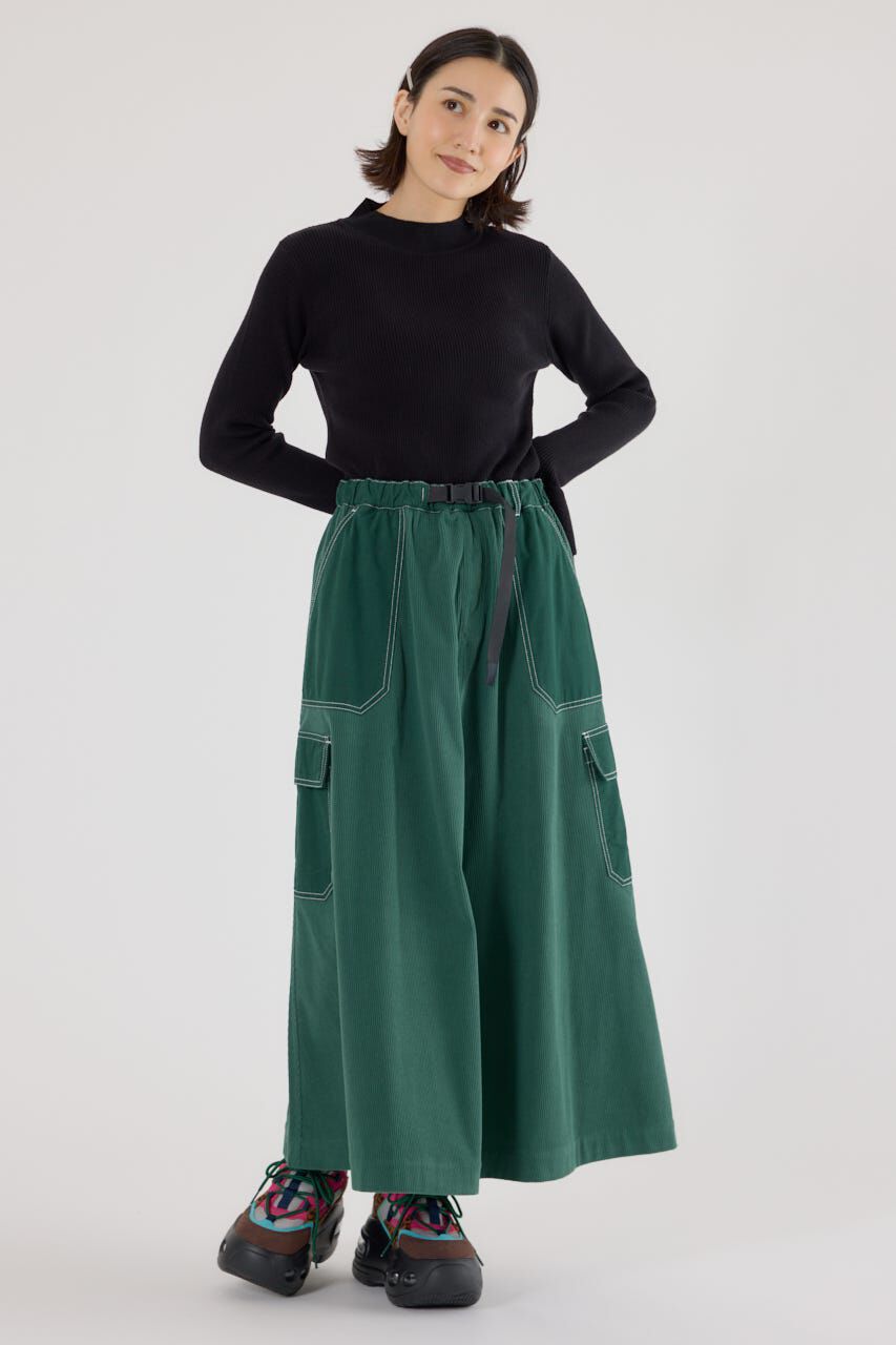 RODEO CROWNS「テープベルト異素材切替カーゴスカート」|スカート|