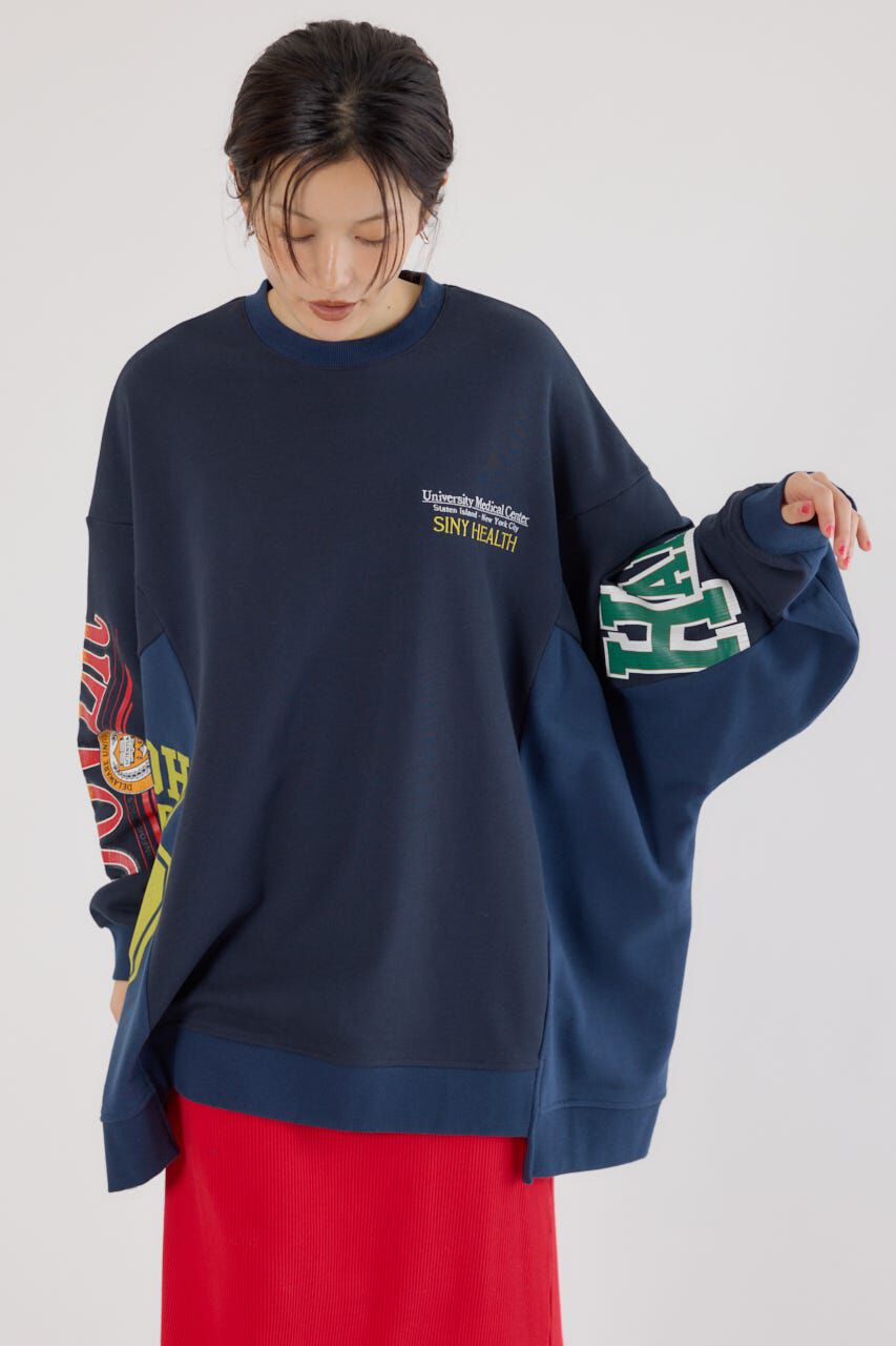 RODEO CROWNS「リメイクビッグトップス」|パーカー|NVY