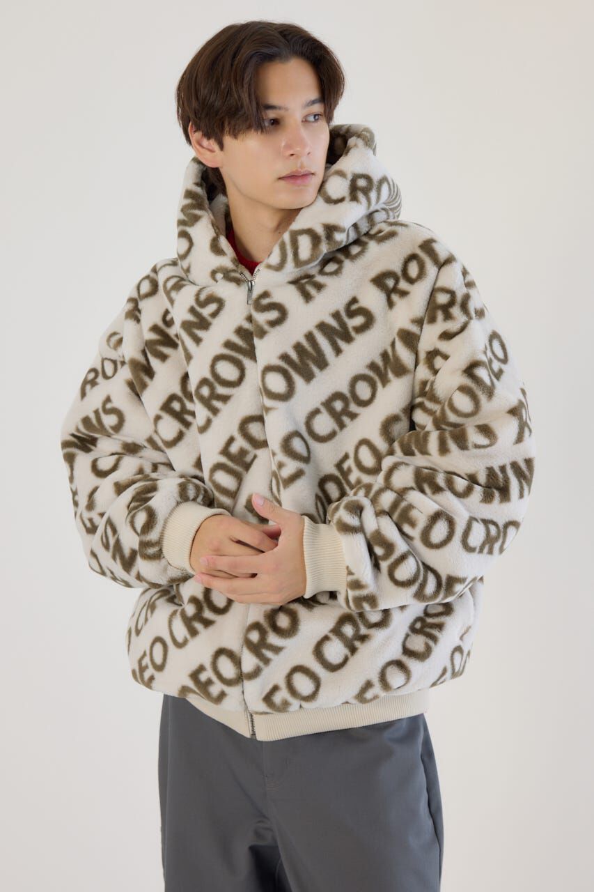 RODEO CROWNS「オールオーバーロゴファーブルゾン」|ブルゾン・スタジャン|