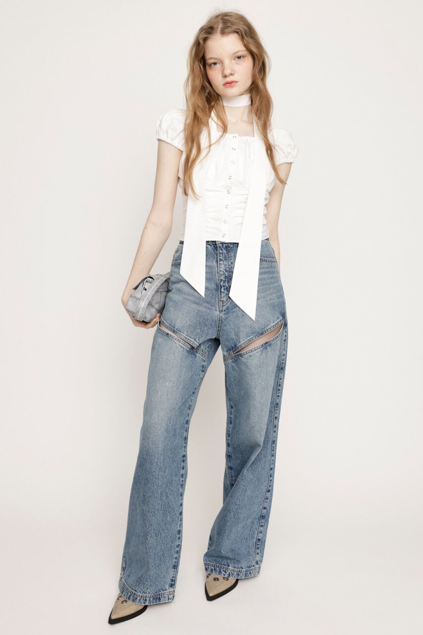 SLY「J／W HOLE TUCK パンツ」|デニム|