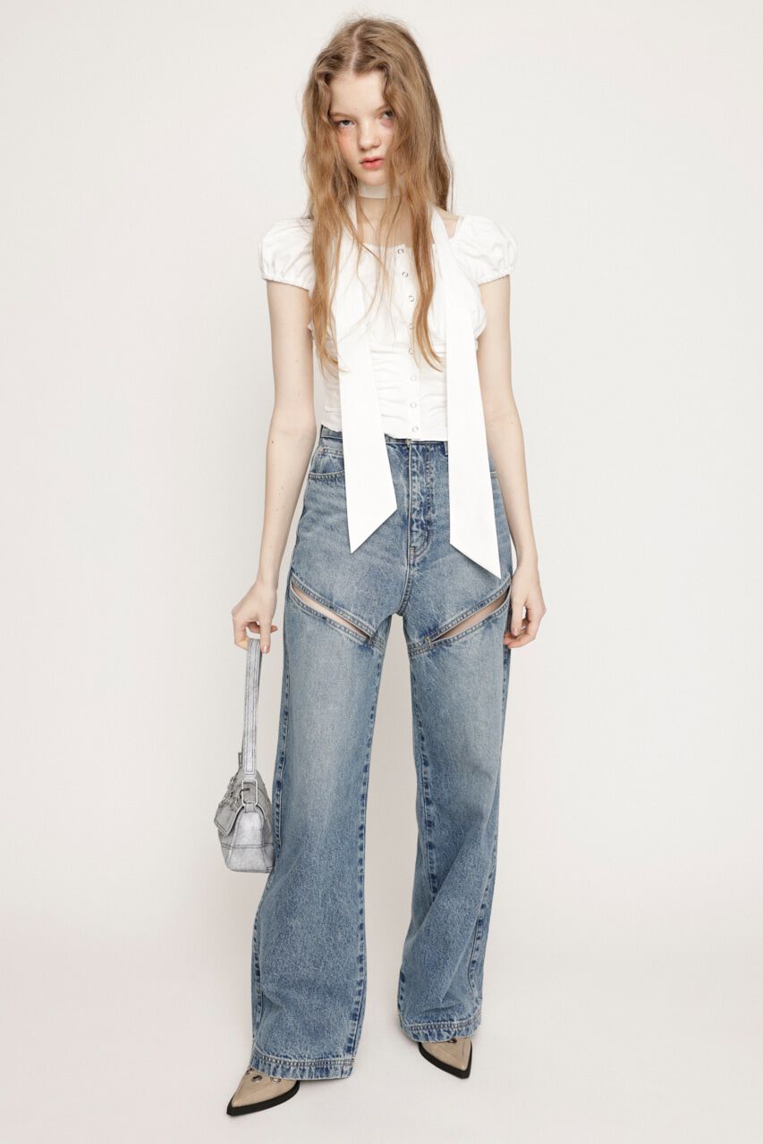 SLY「J／W HOLE TUCK パンツ」|デニム|