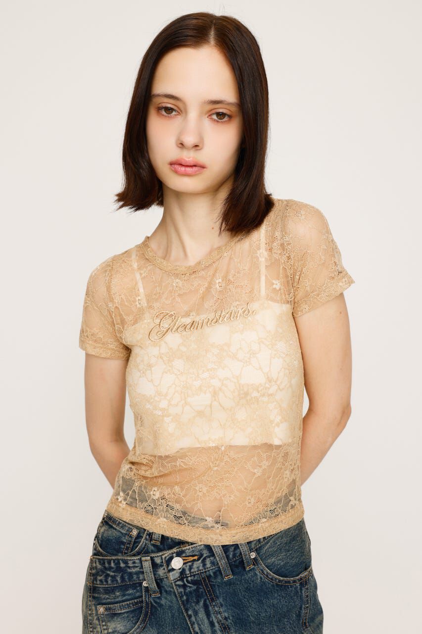 SLY「CUT LACE EMBROIDERY Tシャツ」|Tシャツ・カットソー|