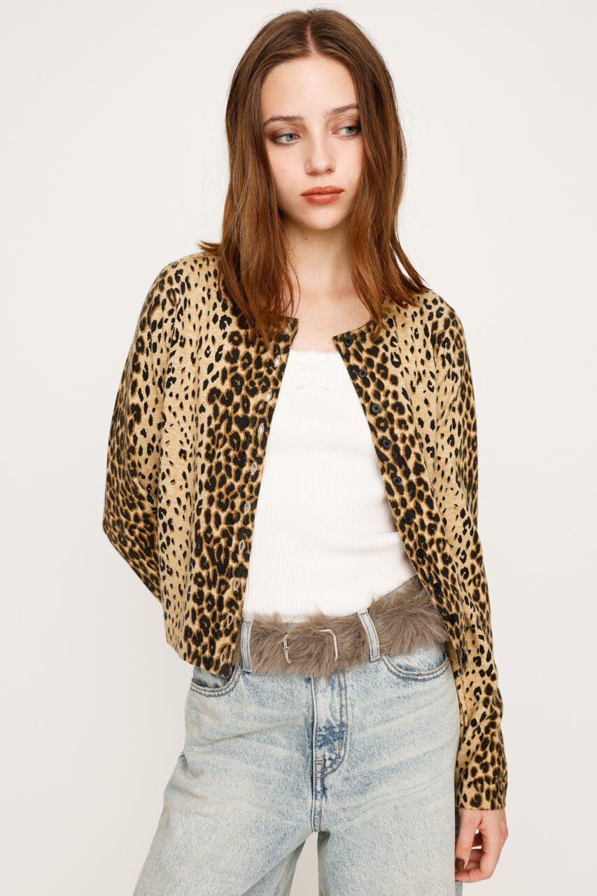 SLY「COMPACT LEOPARD カーディガン」|カーディガン|M/BEG7