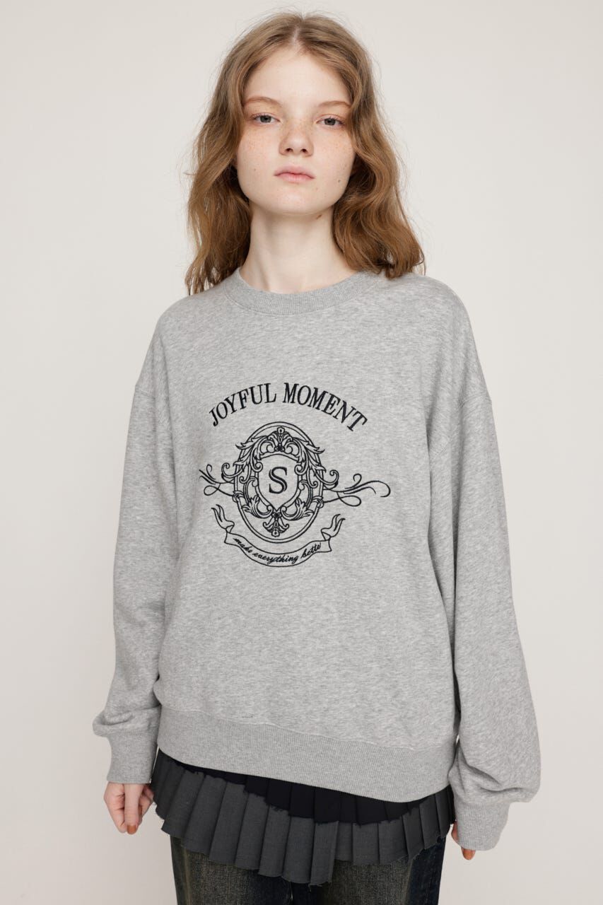 SLY「EMBROIDERY LOGO SW トップス」|パーカー|T.GRY