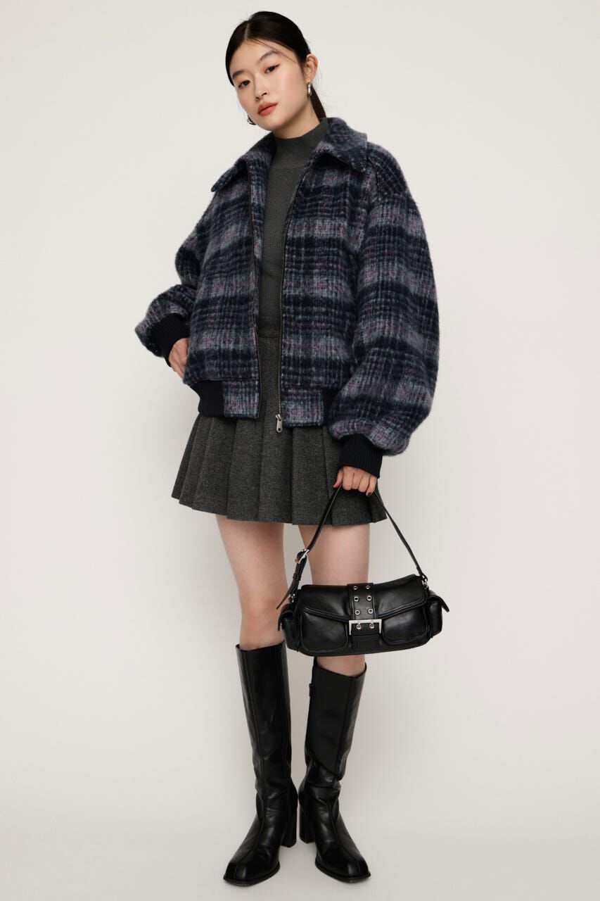 SLY「SHAGGY CHECK ブルゾン」|ブルゾン・スタジャン|