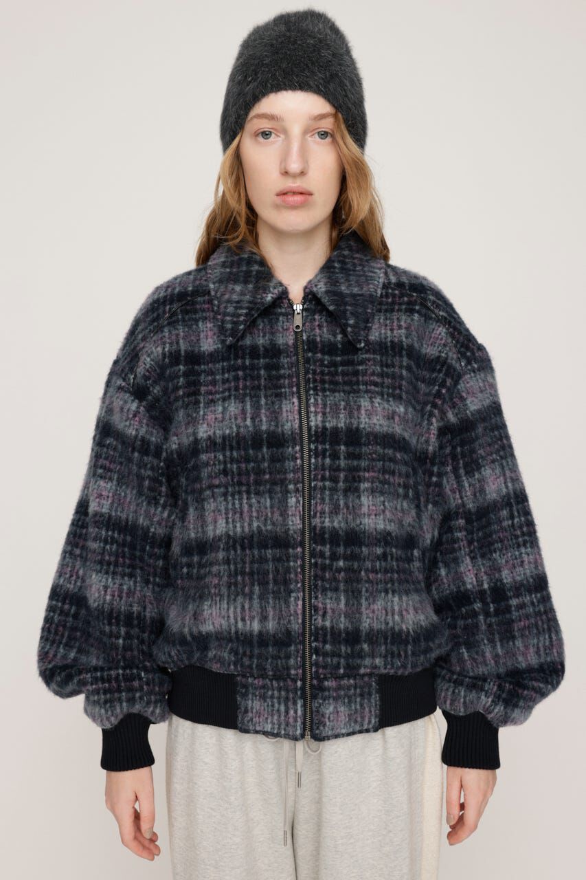 SLY「SHAGGY CHECK ブルゾン」|ブルゾン・スタジャン|