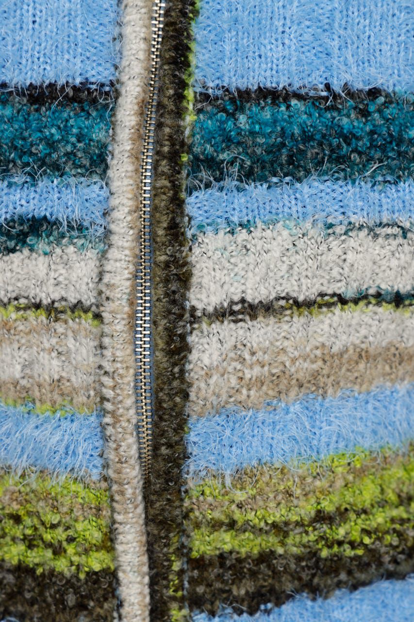 SLY「SHAGGY MIX FRONT ZIP トップス」|ニット・セーター|