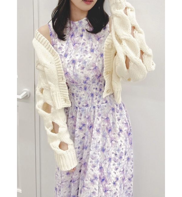 dazzlin「スリットケーブルニットカーディガン」|カーディガン|