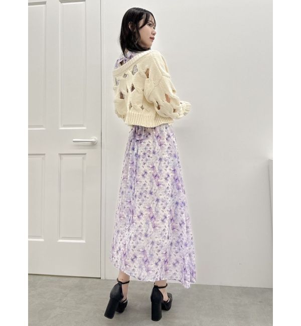 dazzlin「スリットケーブルニットカーディガン」|カーディガン|