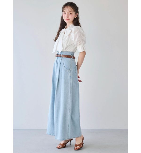 dazzlin「ペプラムタックボウタイブラウス」|シャツ・ブラウス|