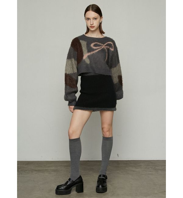 EMODA「ショートルーズジャガードニット」|ニット・セーター|