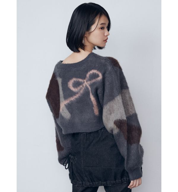 EMODA「ショートルーズジャガードニット」|ニット・セーター|