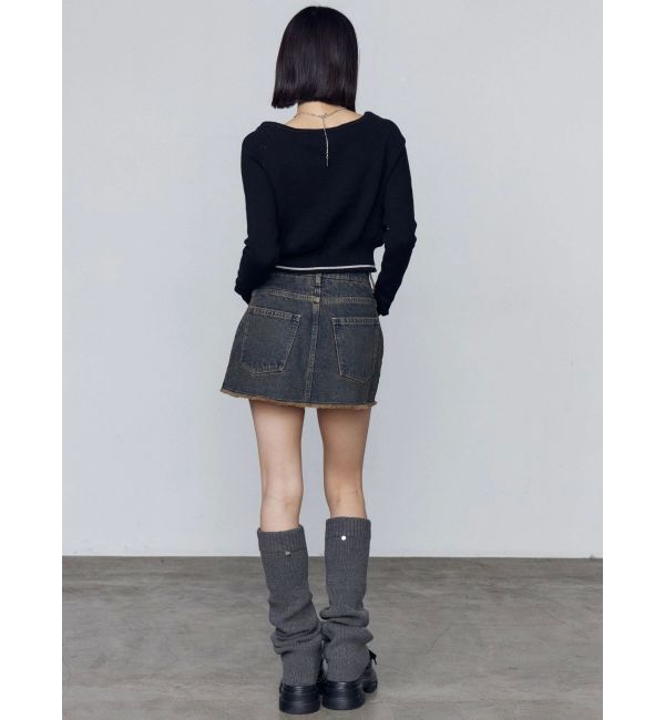 EMODA「フロントロゴクロップニット」|ニット・セーター|