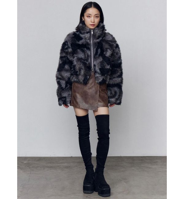 EMODA「シングルミニボアブルゾン」|ブルゾン・スタジャン|