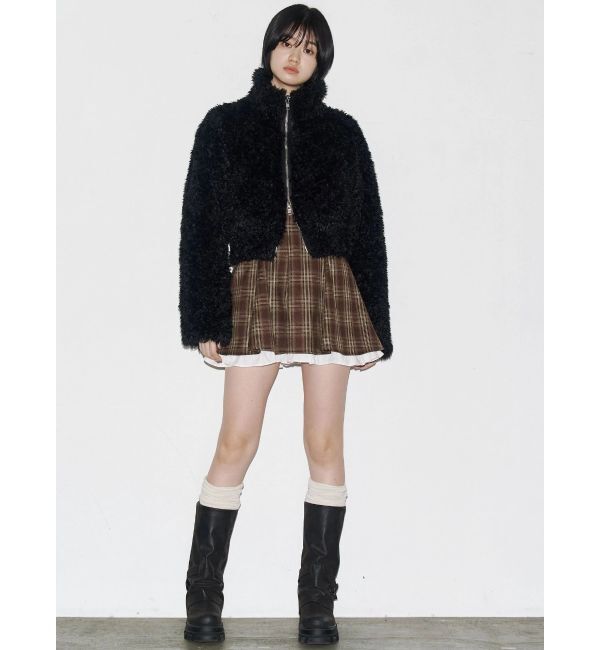 EMODA「シングルミニボアブルゾン」|ブルゾン・スタジャン|