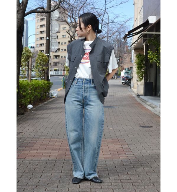 Ungrid「ハイウエストルーズストレートデニム」|デニム|