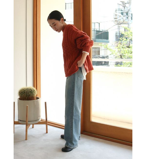 Ungrid「ハイウエストルーズストレートデニム」|デニム|