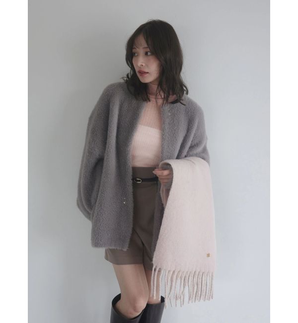 LAGUNAMOON「【REVIVAL】ミニシャギーセッケツニットカーデ」|カーディガン|