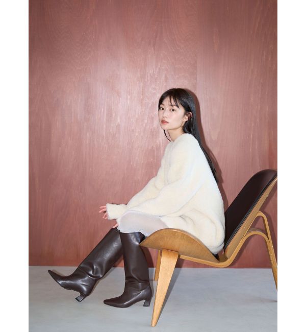 LAGUNAMOON「【REVIVAL】ミニシャギーセッケツニットカーデ」|カーディガン|