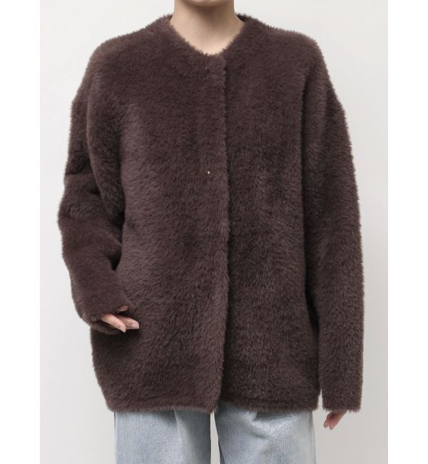 LAGUNAMOON「【REVIVAL】ミニシャギーセッケツニットカーデ」|カーディガン|