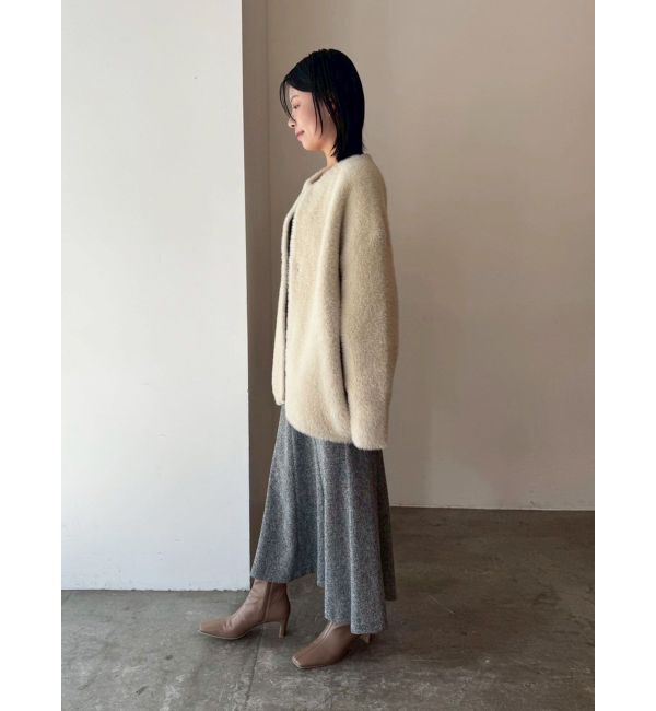 LAGUNAMOON「【REVIVAL】ミニシャギーセッケツニットカーデ」|カーディガン|