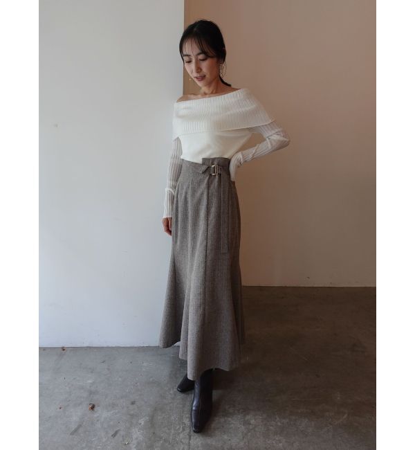 LAGUNAMOON「シアーオフショルニットプルオーバー」|ニット・セーター|