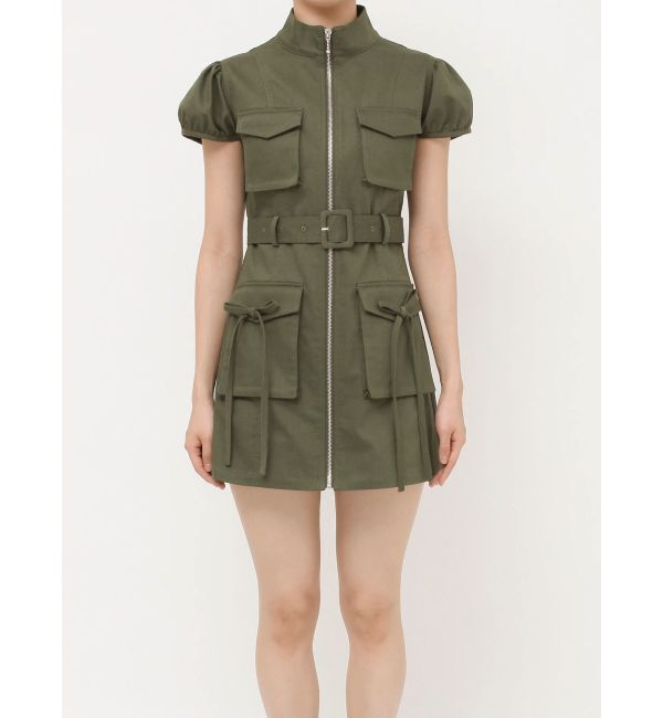 jouetie「ミリタリーZIPミニワンピース」|ワンピース|