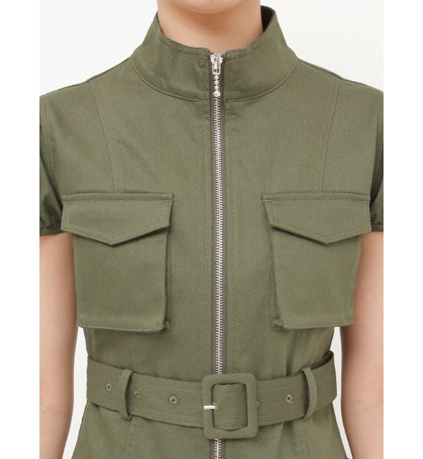 jouetie「ミリタリーZIPミニワンピース」|ワンピース|