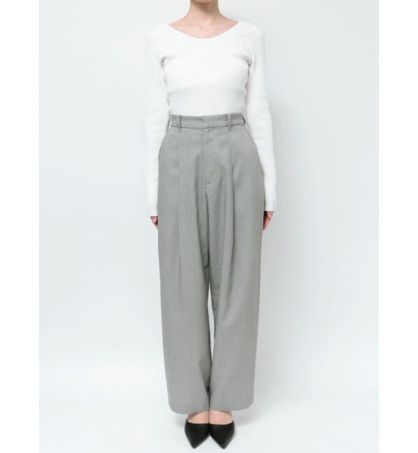 GYDA「ハイウエストタックワイドスラックスパンツ」|その他|